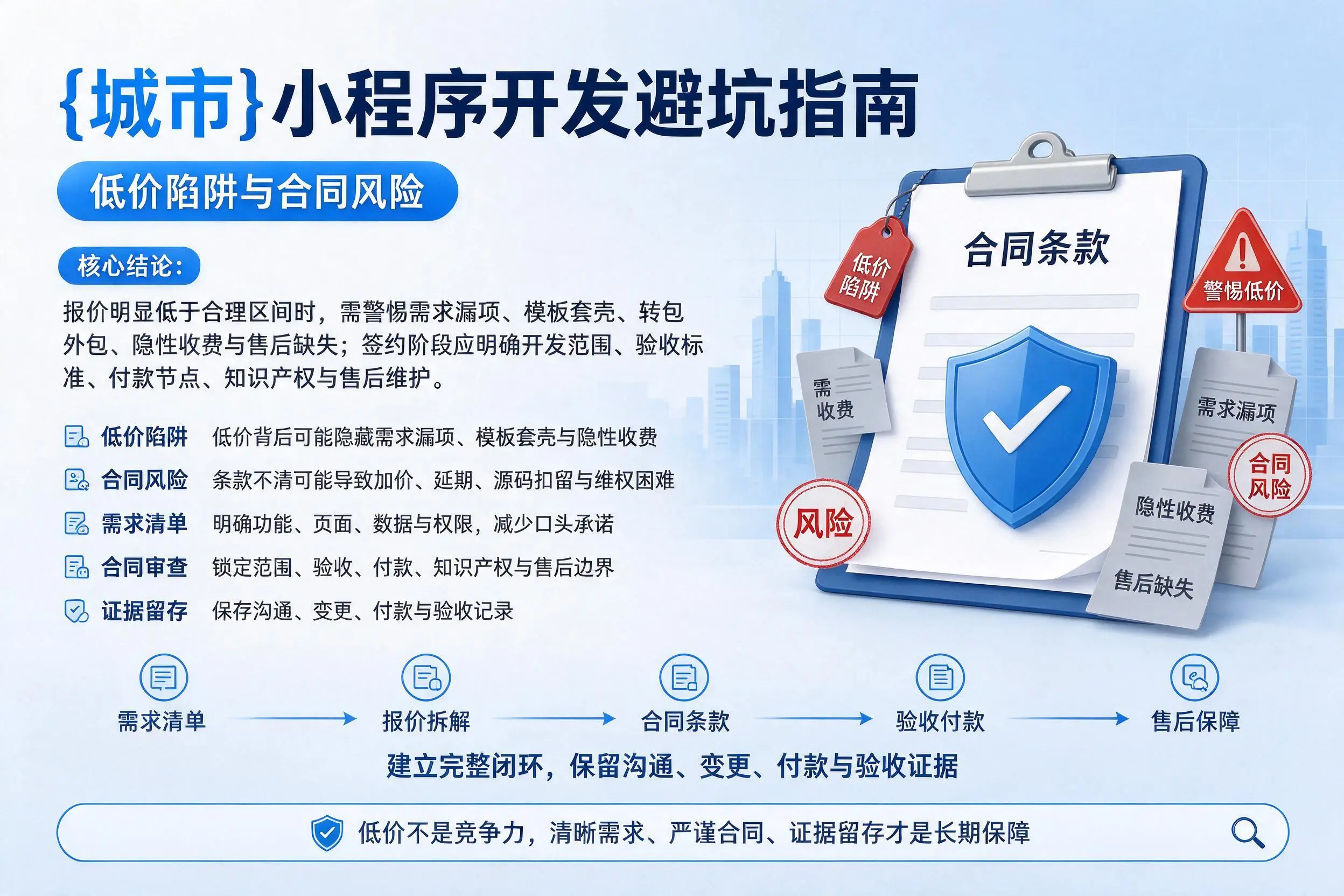 呼和浩特小程序开发避坑指南:低价陷阱与合同风险