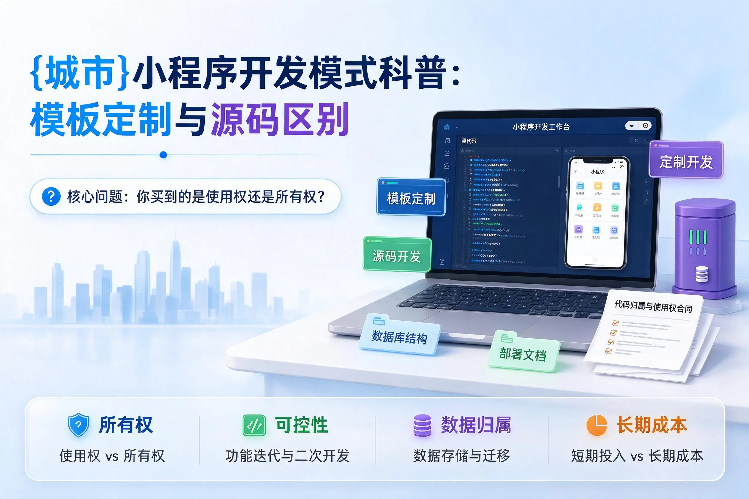 呼和浩特小程序开发模式科普：模板定制与源码区别