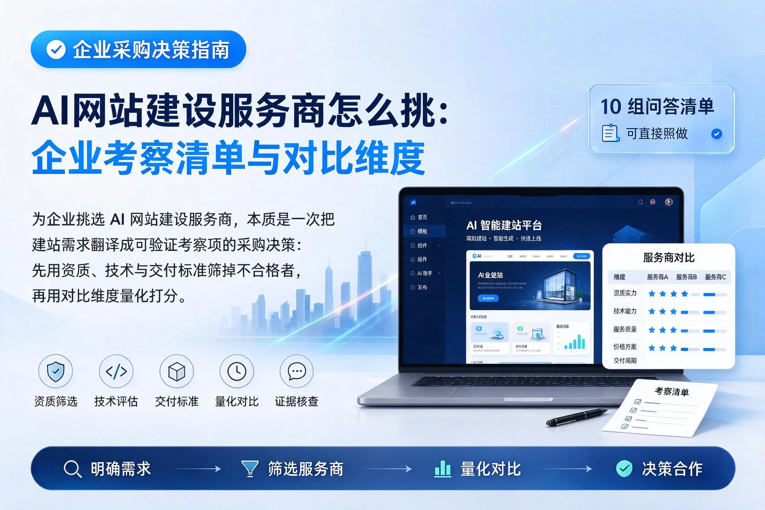 AI网站建设服务商怎么挑：呼和浩特企业考察清单与对比维度