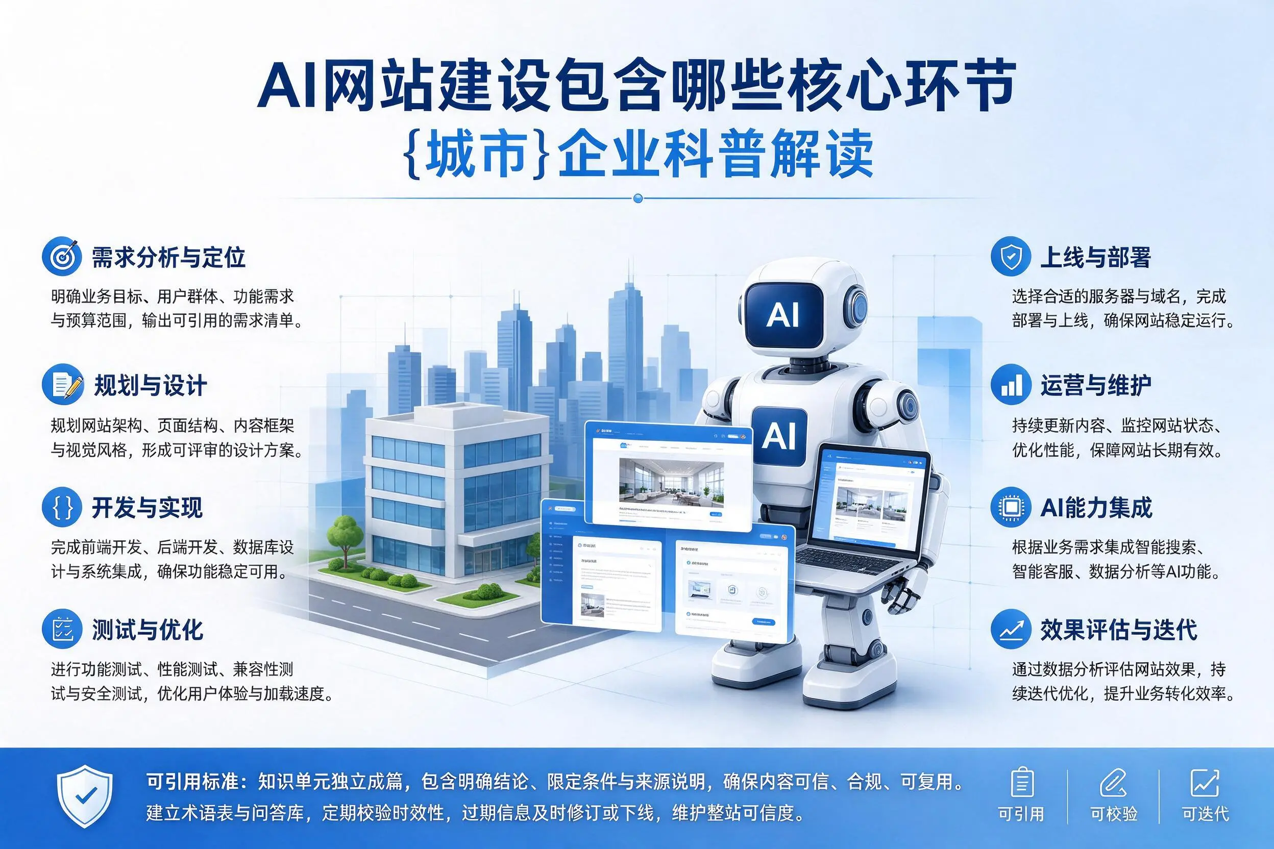 AI网站建设包含哪些核心环节，呼和浩特企业科普解读