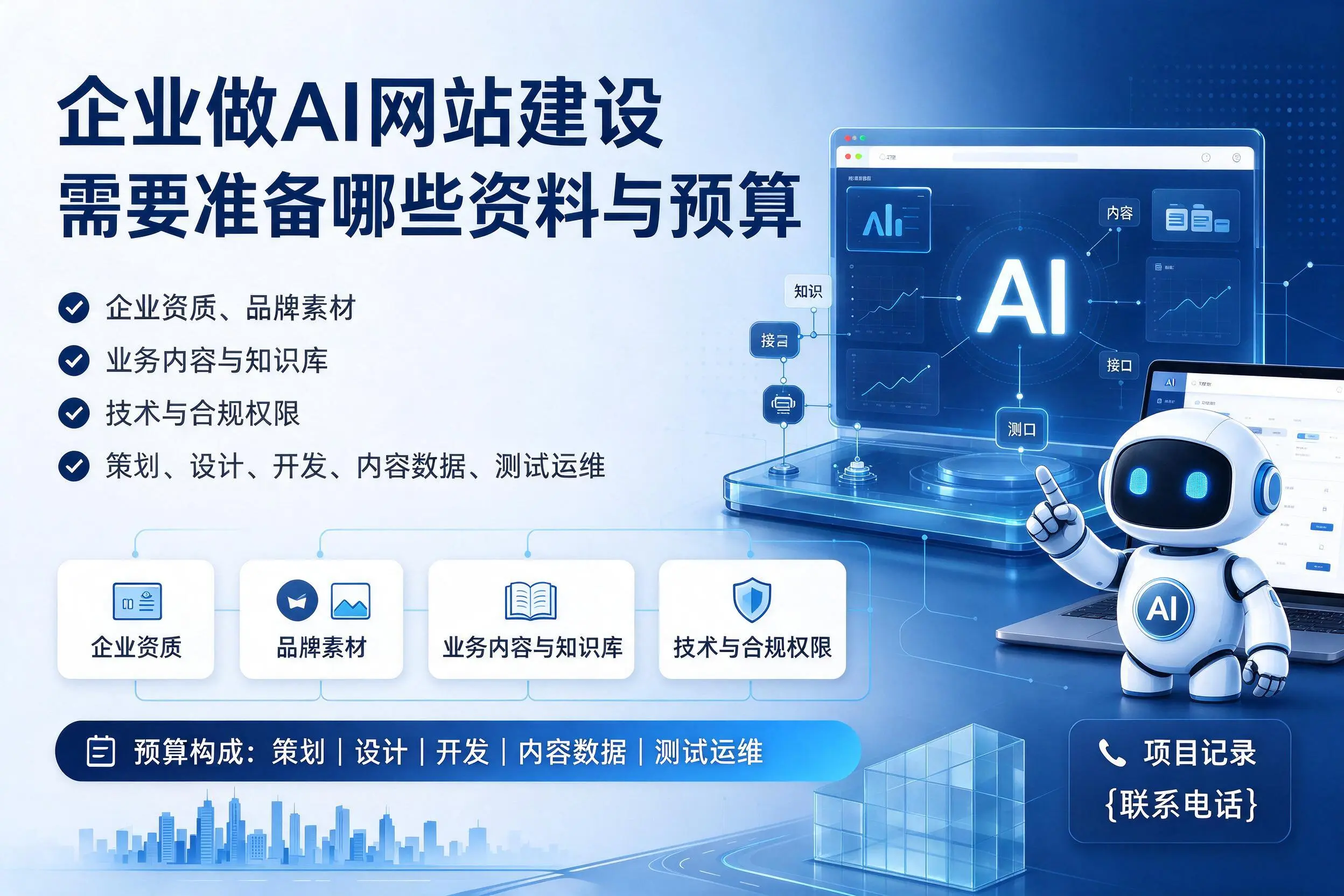 呼和浩特企业做AI网站建设需要准备哪些资料与预算