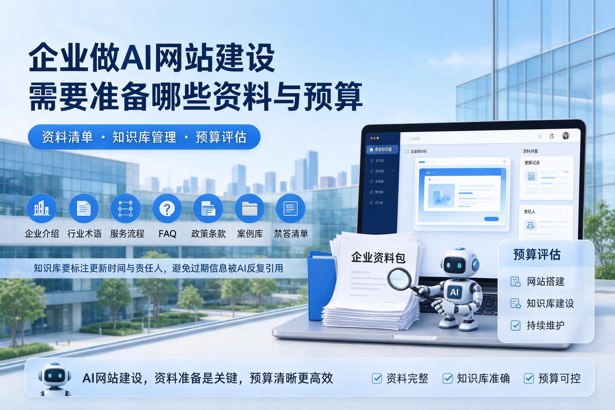 呼和浩特企业做AI网站建设需要准备哪些资料与预算