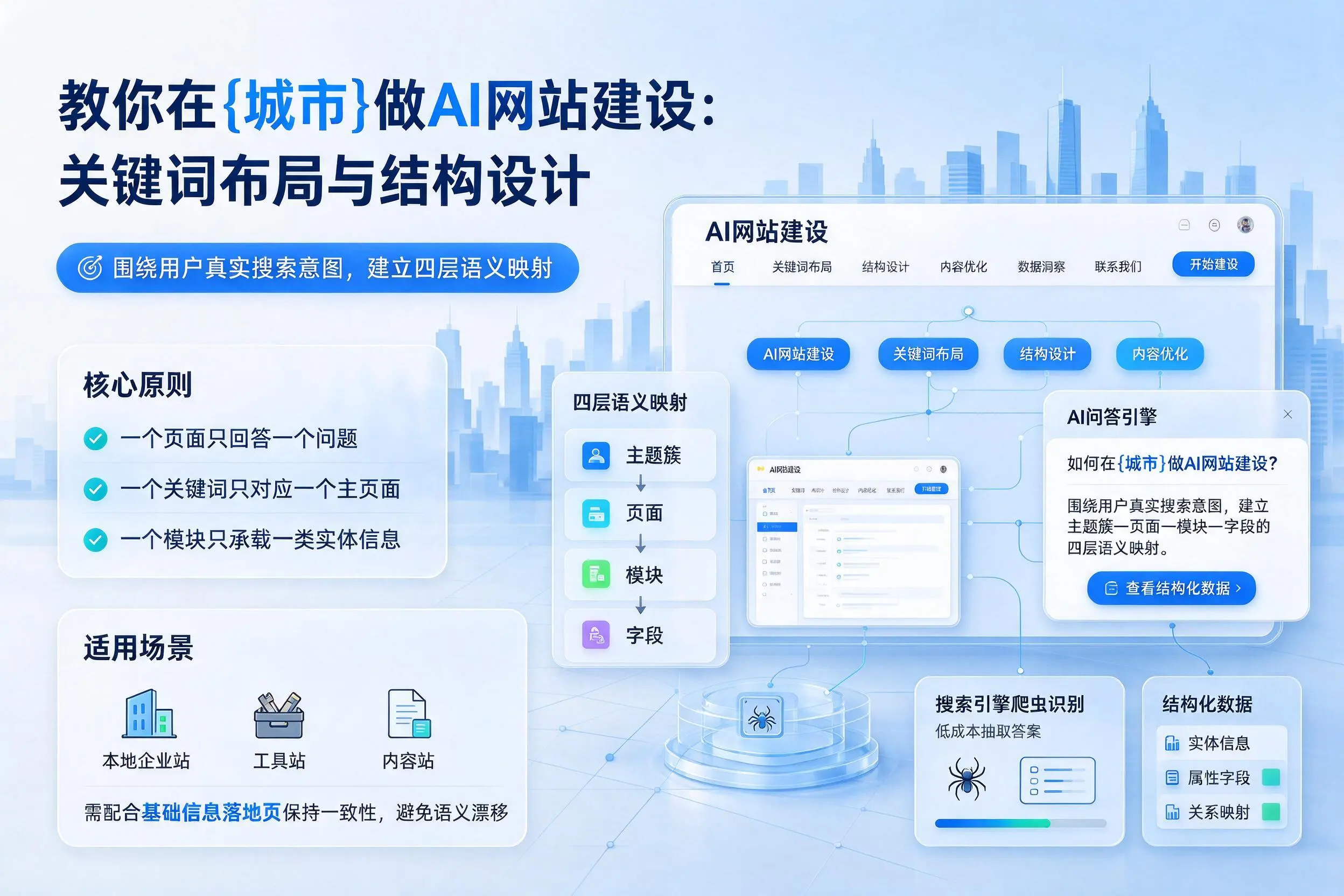 教你在呼和浩特做AI网站建设:关键词布局与结构设计