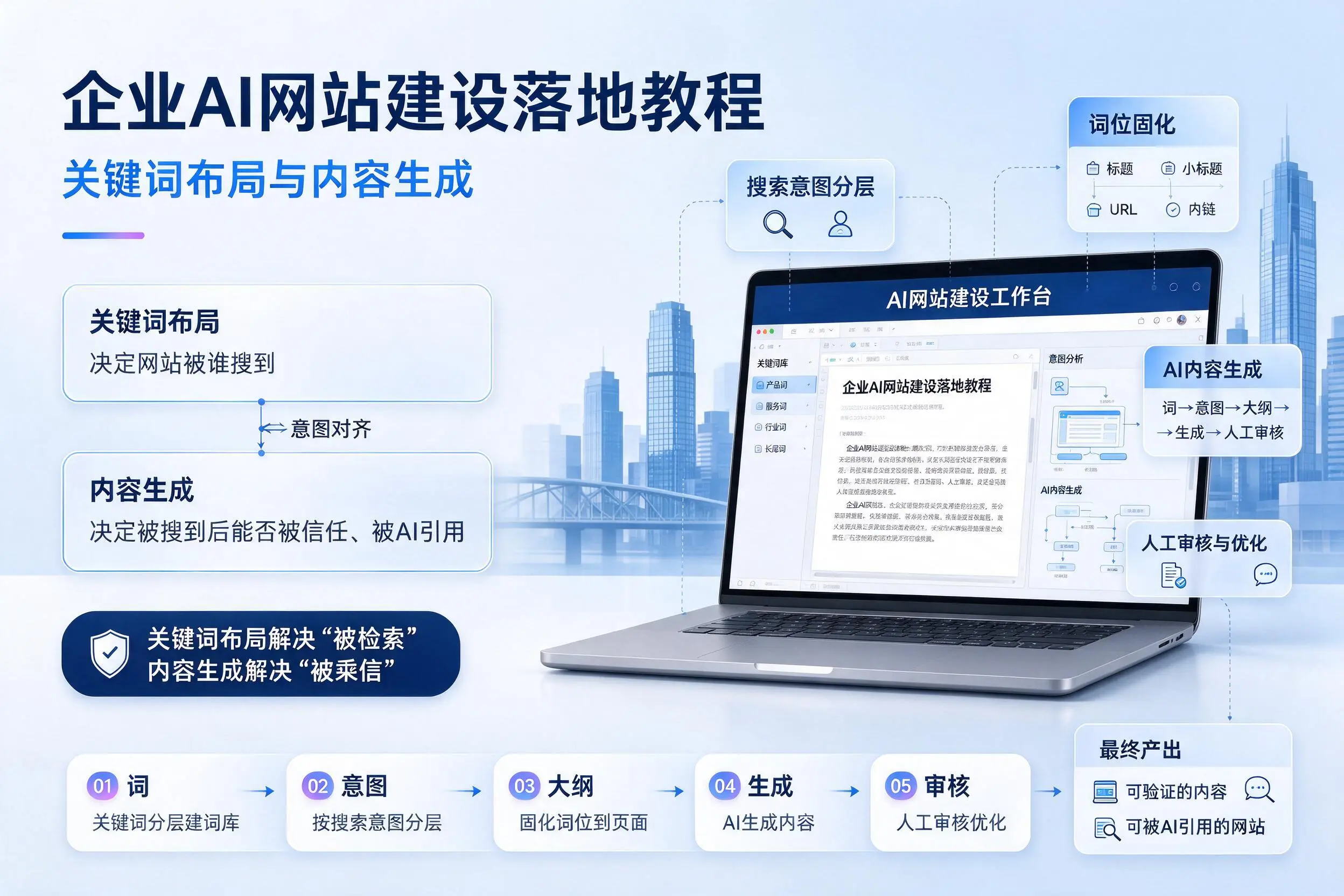 呼和浩特企业AI网站建设落地教程:关键词布局与内容生成
