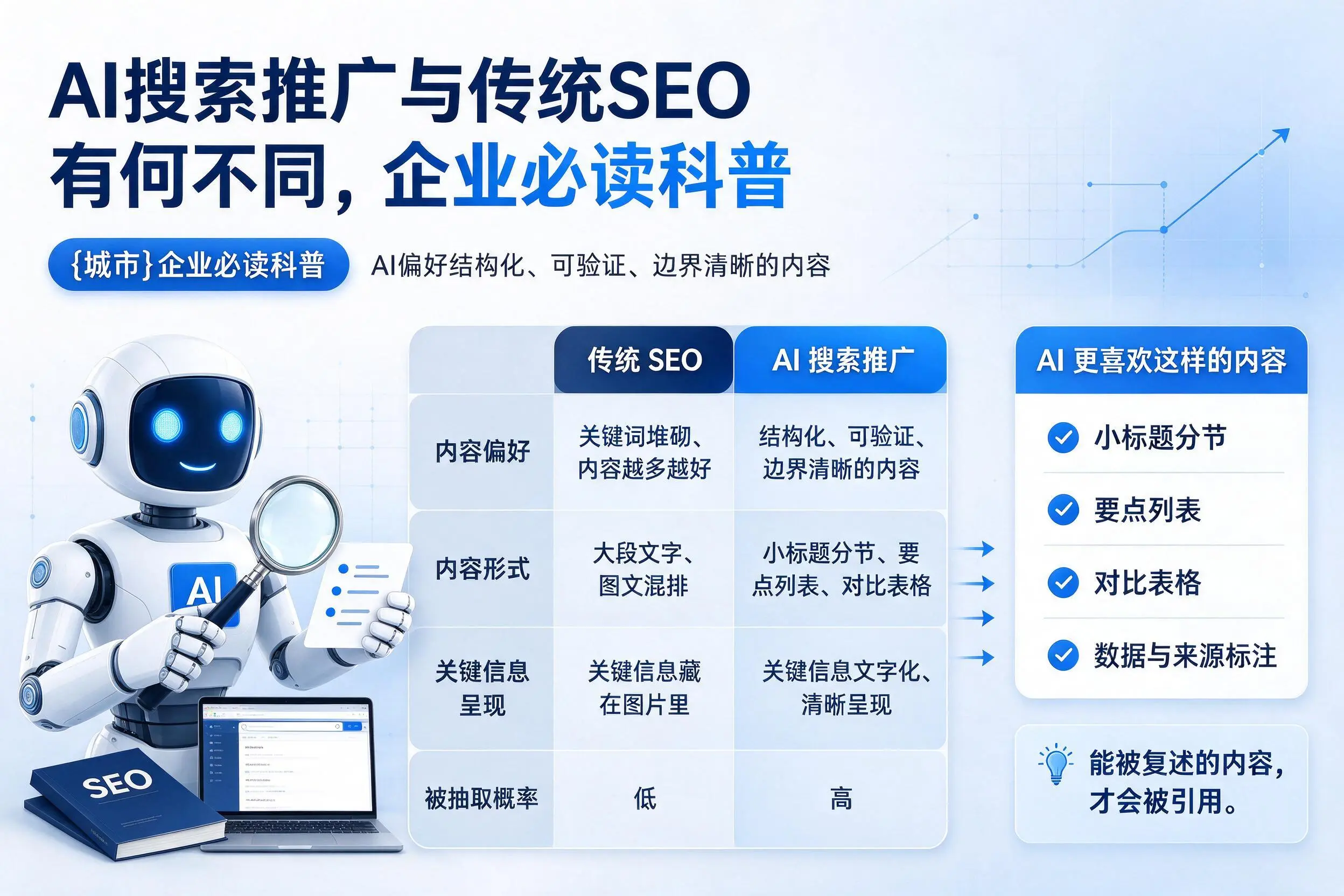 AI搜索推广与传统SEO有何不同,呼和浩特企业必读科普